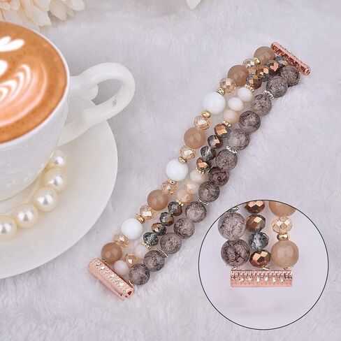 سوار Cagos متوافق مع Fitbit Versa 4 نطاقات/3/Sense/Sense 2 للنساء ، معصم استبدال مرن مصنوع يدويًا للعكس 2/1/لايت ساعة/ساعة خاصة in Kuwait