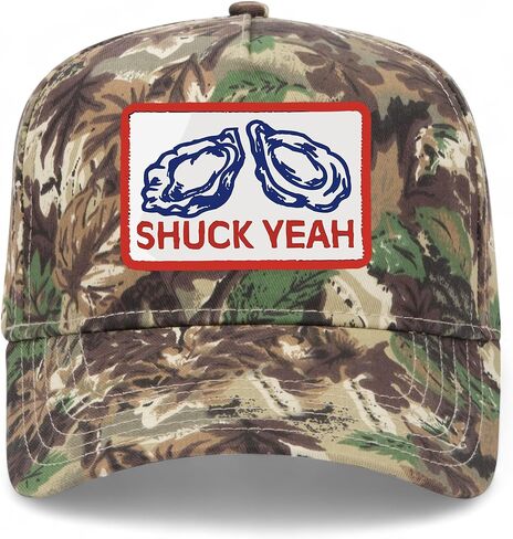 Shuck Yeah Vintage Trucker Hat | Oysters | Funny Premium Adjustable Snapback Baseball Hat for Men & Women in Saudi Arabia