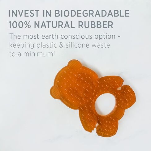 عضاضة للأطفال على شكل باندا من المطاط الطبيعي من هيفيا - لتهدئة التهاب اللثة وحكة اللثة، لعبة تسنين للأطفال - خالية من البيسفينول أ، خالية من السيليكون - لعمر 4 أشهر فما فوق، عبوة واحدة in Kuwait