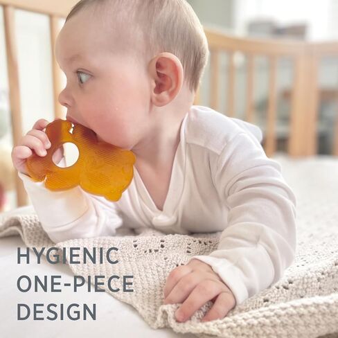 عضاضة للأطفال على شكل باندا من المطاط الطبيعي من هيفيا - لتهدئة التهاب اللثة وحكة اللثة، لعبة تسنين للأطفال - خالية من البيسفينول أ، خالية من السيليكون - لعمر 4 أشهر فما فوق، عبوة واحدة in Kuwait