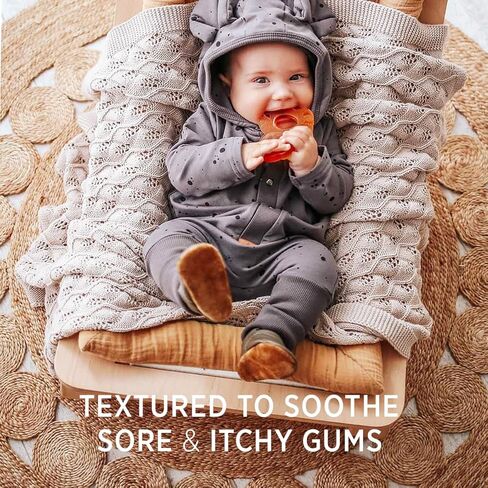 عضاضة للأطفال على شكل باندا من المطاط الطبيعي من هيفيا - لتهدئة التهاب اللثة وحكة اللثة، لعبة تسنين للأطفال - خالية من البيسفينول أ، خالية من السيليكون - لعمر 4 أشهر فما فوق، عبوة واحدة in Kuwait