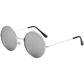 Taro Sakamoto Cosplay Eyeglasses Round Glasses Silver Frame Grey Lens Costume Props Accessory Adult Unisex for Party Halloween Christmas in Saudi Arabia