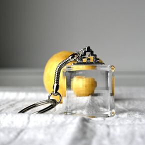 Glass Prism Crystal Suncatchers Mine World Keychain Pixel Stylized Lens Pixel Window Keychain Game Party Favous Suitable for Backpack Handbag Car Key in Saudi Arabia
