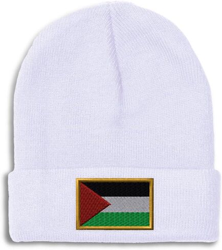 Custom Beanies for Men Palestine Palestinian Arabic Filastin Skull Cap Winter Hats for Women One Size in Saudi Arabia