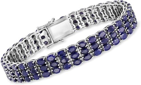 Ross-Simons 30.00 ct. t.w. Sapphire 3-Row Tennis Bracelet in Sterling Silver in Saudi Arabia
