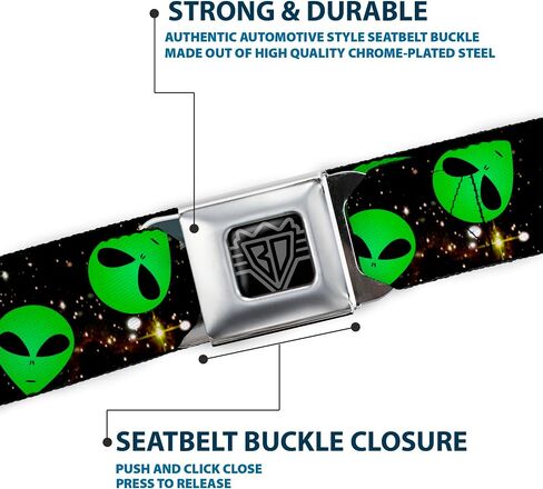 Buckle-Down Men's Seatbelt Belt Alien W30164 in Saudi Arabia