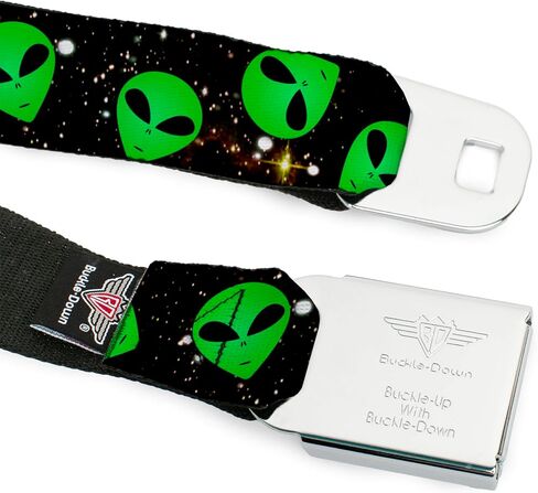 Buckle-Down Men's Seatbelt Belt Alien W30164 in Saudi Arabia