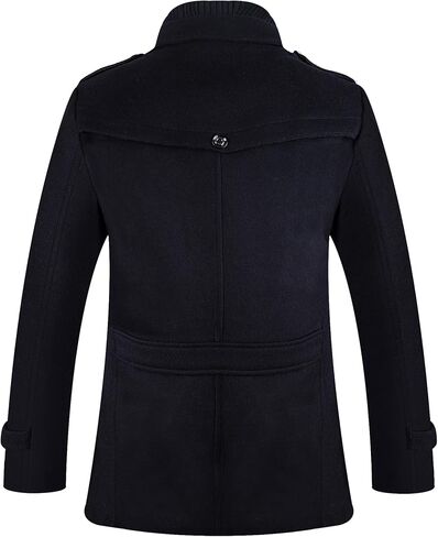 APTRO Men's Pea Coat Wool Jacket Windbreaker Single Breasted Winter Coat in Saudi Arabia