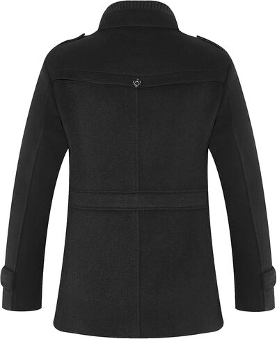 APTRO Men's Pea Coat Wool Jacket Windbreaker Single Breasted Winter Coat in Kuwait