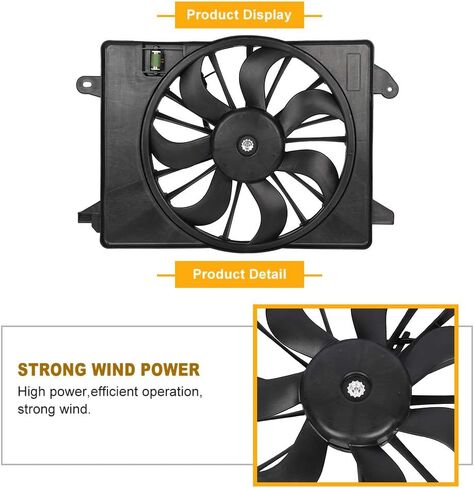 مروحة التبريد المبرد OCPTY من 2009-2019 لكرايسلر مقابل 300 | 2009-2019 لـ Dodge for Challenger | 2009-2020 for Dodge for Charger ، استبدل 622550 ، 674-01031 ، 621-526 ، 621526 مروحة التبريد in Saudi Arabia