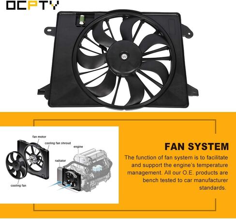 مروحة التبريد المبرد OCPTY من 2009-2019 لكرايسلر مقابل 300 | 2009-2019 لـ Dodge for Challenger | 2009-2020 for Dodge for Charger ، استبدل 622550 ، 674-01031 ، 621-526 ، 621526 مروحة التبريد in Saudi Arabia