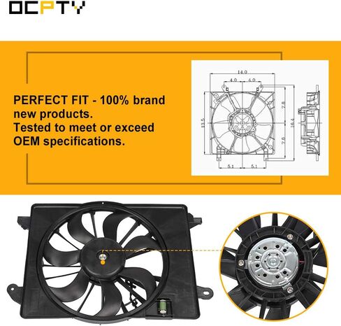 مروحة التبريد المبرد OCPTY من 2009-2019 لكرايسلر مقابل 300 | 2009-2019 لـ Dodge for Challenger | 2009-2020 for Dodge for Charger ، استبدل 622550 ، 674-01031 ، 621-526 ، 621526 مروحة التبريد in Saudi Arabia