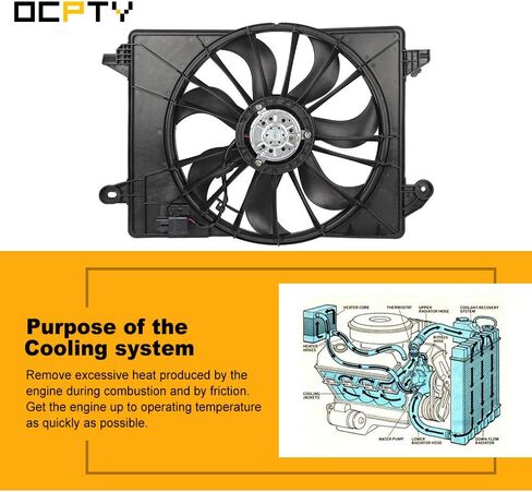 مروحة التبريد المبرد OCPTY من 2009-2019 لكرايسلر مقابل 300 | 2009-2019 لـ Dodge for Challenger | 2009-2020 for Dodge for Charger ، استبدل 622550 ، 674-01031 ، 621-526 ، 621526 مروحة التبريد in Saudi Arabia