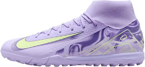 Nike United Mercurial Superfly 10 Academy TF High-Top Soccer Shoes (HF1602-500, Purple Agate/Barely Volt) in Saudi Arabia