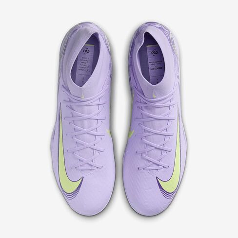 Nike United Mercurial Superfly 10 Academy TF High-Top Soccer Shoes (HF1602-500, Purple Agate/Barely Volt) in Saudi Arabia