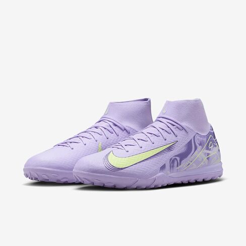 Nike United Mercurial Superfly 10 Academy TF High-Top Soccer Shoes (HF1602-500, Purple Agate/Barely Volt) in Saudi Arabia