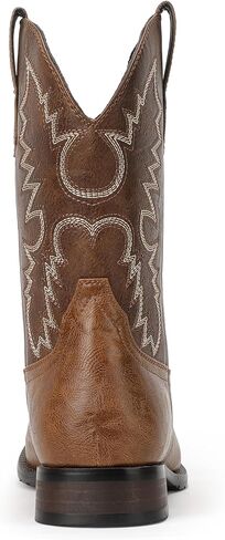 Mofri Cowboy Boots for Men Square Toe Western Classic Embroidered Slip on Chunky Heel Men's Boots in Saudi Arabia