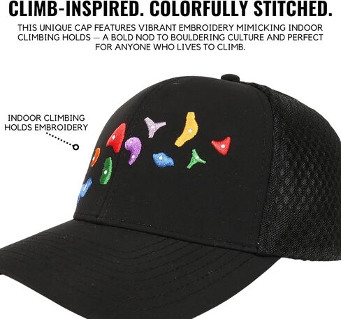InnoBeta Rock Climbing Gifts for Men Women Trucker Hat Cap, Funny Adjustable Embroidered Trucker Hat for Rock Climbers in Birthday, Christmas in Saudi Arabia