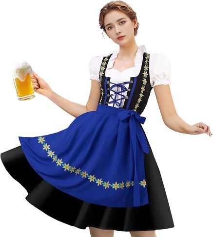 Oktoberfest Outfits Women Dirndl Dress German Bavarian Beer Dirndl Dress Costumes for Halloween Carnival in Saudi Arabia