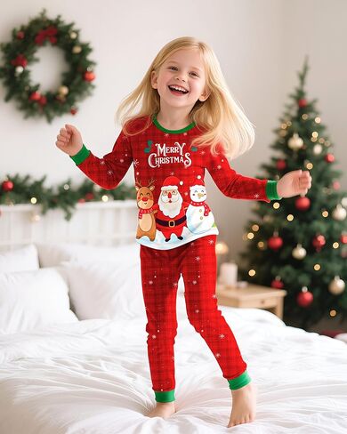 بيجامات بناتي للأطفال الصغار بأكمام طويلة مكونة من قطعتين Pjs مجموعة يونيكورن جاميز ملابس نوم مناسبة 3T-10Y in Kuwait