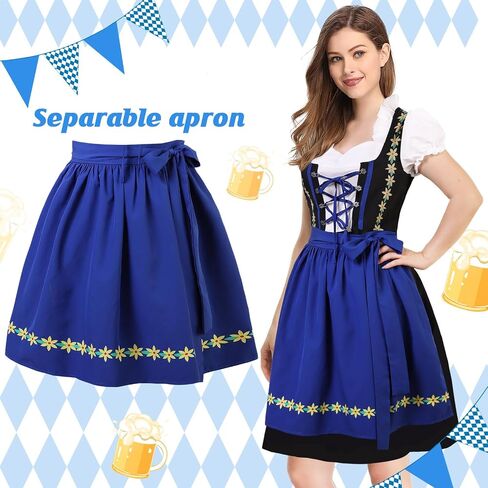 Oktoberfest Outfits Women Dirndl Dress German Bavarian Beer Dirndl Dress Costumes for Halloween Carnival in Saudi Arabia