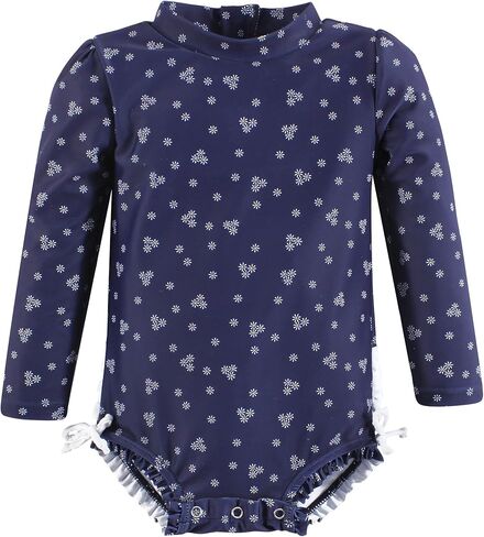 Hudson Baby Baby Girl's Rashguard Toddler Swimsuit, Pink Peach, 3-6 Months in Kuwait