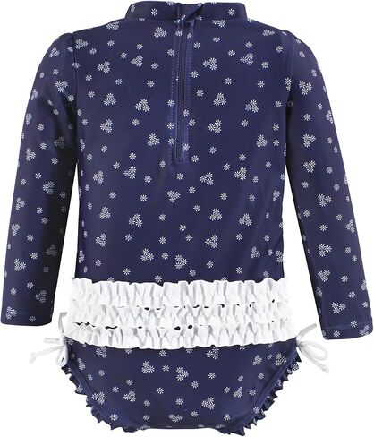 Hudson Baby Baby Girl's Rashguard Toddler Swimsuit, Pink Peach, 3-6 Months in Kuwait