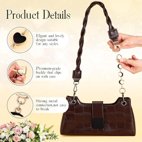 Sureio 5 PCS Bag Extender Chain Pearl Pres Chain Ribbon Bow Bow Keychain Ceychender Bag Base Scars Exclseory for Handbag in Kuwait
