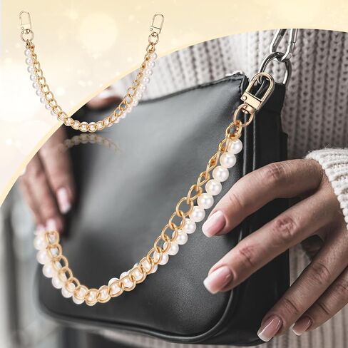 Sureio 5 PCS Bag Extender Chain Pearl Pres Chain Ribbon Bow Bow Keychain Ceychender Bag Base Scars Exclseory for Handbag in Kuwait