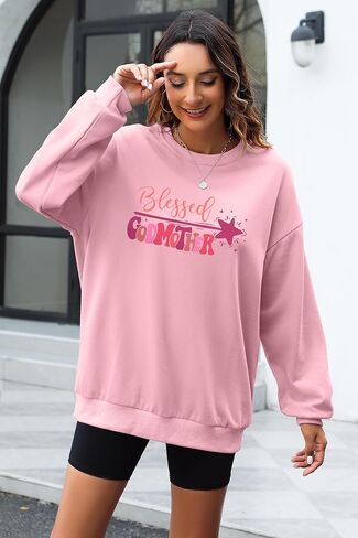 BANGELY In My Godmother Era Sweatshirt Women Funny Christian Sweater Godmother Proposal Gifts Casual Crewneck Long Sleeve Top in Kuwait