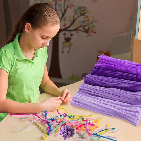 1500PCS Pipe Cleaners, Pipe Cleaners Craft Supplies, Pink Chenille Stems Pipe Cleaners Bulk Fuzzy Sticks for DIY Arts Crafts Project Decorations in Kuwait