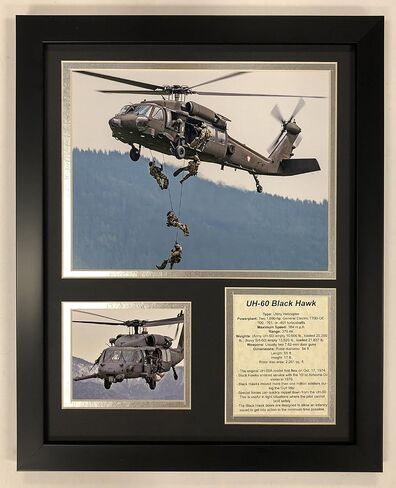 Legends Never Die UH-60 Black Hawk Helicopter Pressing Double Phots ، 12 "× 15" ، (14005U) in Saudi Arabia