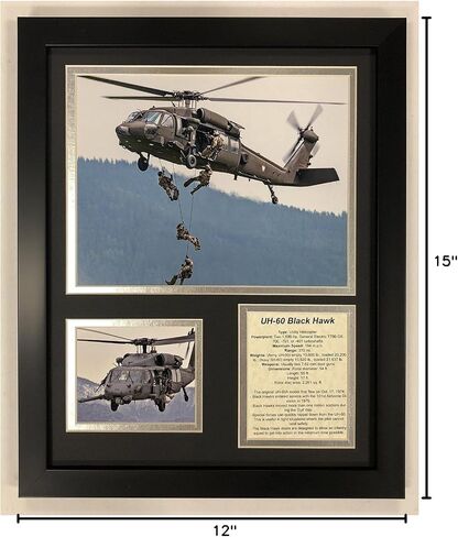 Legends Never Die UH-60 Black Hawk Helicopter Pressing Double Phots ، 12 "× 15" ، (14005U) in Saudi Arabia