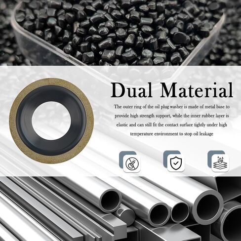 10pcs m14 حشية موسع تصريف الزيت ، سحق زيت المكسور المعدني المكونات OEM#097-828CD ، E0FZ-6734-A ، E3DZ-6734-A ، PANS PAN PLACKT المتوافقة مع Ford Lincoln Mercury (M14) in Kuwait