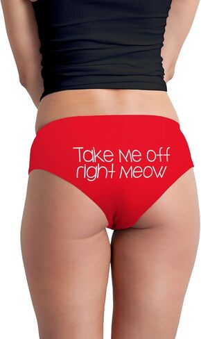 Take Me Off Right Meow Funny Women's Boyshort Underwear Panties in Saudi Arabia