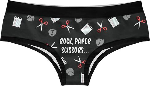 Crazy Dog T-Shirts Womens Rock Paper Scissors Throat Punch Panties Funny Bikini Brief Graphic Underwear in Saudi Arabia