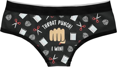 Crazy Dog T-Shirts Womens Rock Paper Scissors Throat Punch Panties Funny Bikini Brief Graphic Underwear in Saudi Arabia