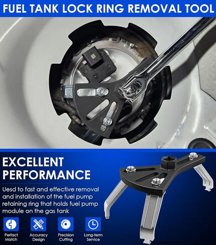 Yoursme Fuel Pump Removal Tool, Universal Fuel Tank Lock Ring Tool, Adjustable 5.31" to 7.17" Fuel Pump Lock Ring Tool, Car Fuel Tank Lock Ring Spanner Repair Tool in Saudi Arabia