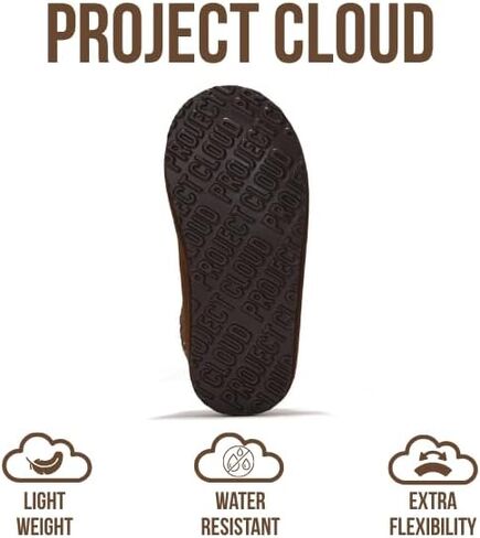 Project Cloud Cloud Geneine Leather & Australian Shearling Slippers for Kids - Memory Foam Fuzzy and غير انزلاق النعال النعال الفتيات الأحذية والأولاد ، حذاء الأطفال للجنسين (Dream Warm) in Kuwait