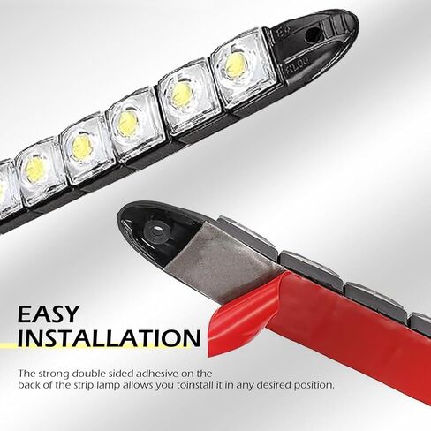 2 PCS الأضواء الشريط أثناء النهار ، ومجموعات قطاع الضوء LED LED أثناء النهار ، وتخليص الطاقة العالية ، ومصباح ضباب مرنة مرنة ، مناسبة لمعظم طرز السيارات (أبيض) in Kuwait