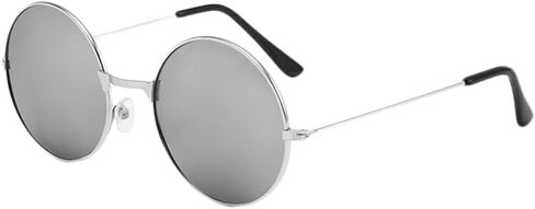 Taro Sakamoto Cosplay Eyeglasses Round Classes Silver Frame Gray Lens Assume Props Accound Compe للجنسين للحفلات عيد الميلاد عيد الميلاد in Saudi Arabia