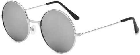 Taro Sakamoto Cosplay Eyeglasses Round Classes Silver Frame Gray Lens Assume Props Accound Compe للجنسين للحفلات عيد الميلاد عيد الميلاد in Saudi Arabia