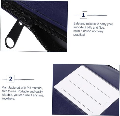 HOMSFOU Zipper Cash Pouch Capacity PU Leather Organizer for Receipts Cash Storage Portable Money Bag for Travel Shopping Zippered Pouch for Easy Organization in Saudi Arabia