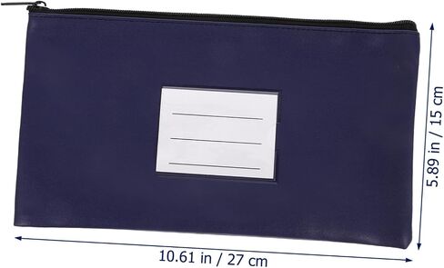 HOMSFOU Zipper Cash Pouch Capacity PU Leather Organizer for Receipts Cash Storage Portable Money Bag for Travel Shopping Zippered Pouch for Easy Organization in Saudi Arabia