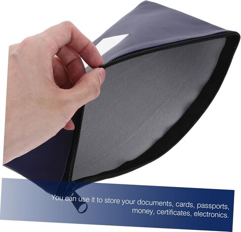 HOMSFOU Zipper Cash Pouch Capacity PU Leather Organizer for Receipts Cash Storage Portable Money Bag for Travel Shopping Zippered Pouch for Easy Organization in Saudi Arabia