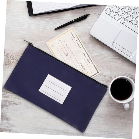 HOMSFOU Zipper Cash Pouch Capacity PU Leather Organizer for Receipts Cash Storage Portable Money Bag for Travel Shopping Zippered Pouch for Easy Organization in Saudi Arabia