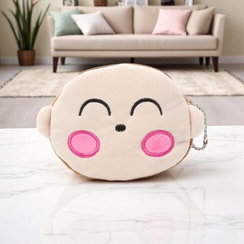 Generic 1Pcs Money Pouch Monkey Print Small Wallet Plush Fabric Khaki 11x10cm in Saudi Arabia