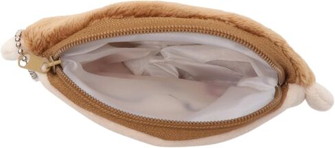 Generic 1Pcs Money Pouch Monkey Print Small Wallet Plush Fabric Khaki 11x10cm in Saudi Arabia
