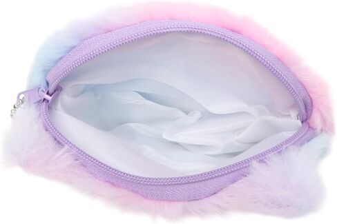 عام 1PCS الأموال من حقيبة القط نمط MINI Wallet Plush Purple 11x10cm in Saudi Arabia