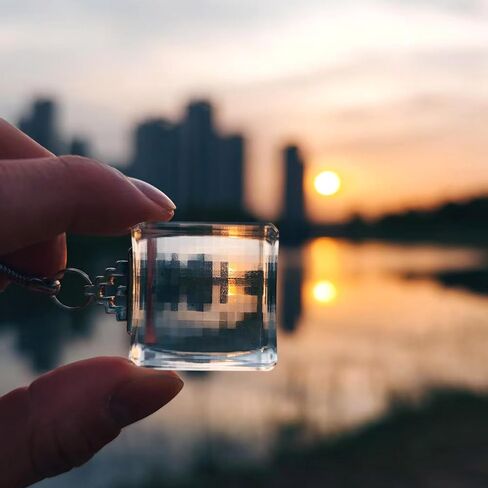 الزجاج PRISM CRYSTAL SUNCATHERS MINE World Keychain Pixel Pixel Lens Pixel Window Window -keychain Party Favous Favous مناسبة لمفتاح حقيبة الظهر حقيبة اليد in Saudi Arabia